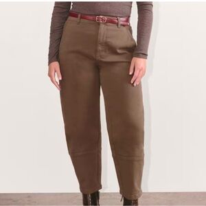 Everlane The Utility Barrel Pant in Organic Cotton Cocoa Size 12